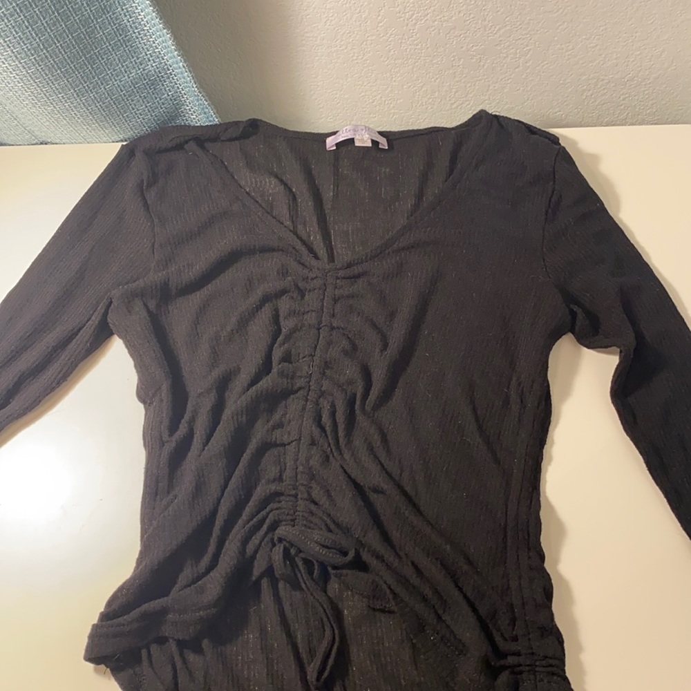 Black long sleeve shirt.